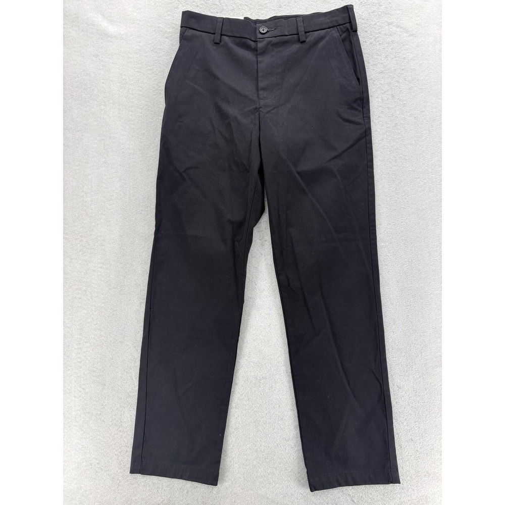Croft & Barrow Easy Care Khaki Pants Mens 30x30 Black Classic Fit Stretch Casual